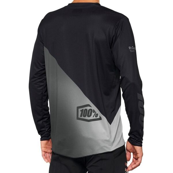 100% Koszulka męska 100% R-CORE X Jersey długi rękaw black slate blue roz. L (NEW 2022)
