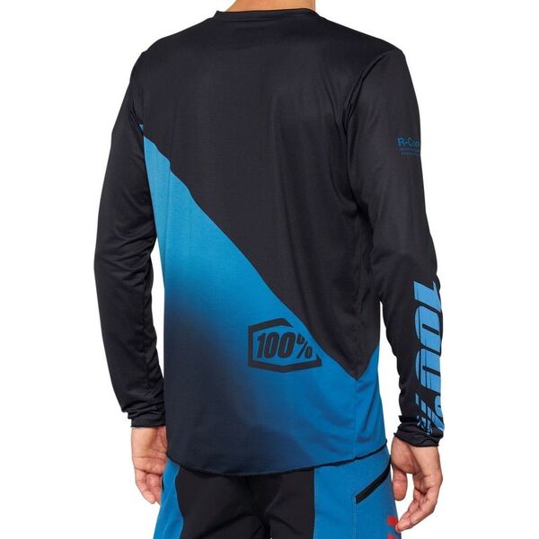 100% Koszulka męska 100% R-CORE X Jersey długi rękaw black slate blue roz. S (NEW 2022)