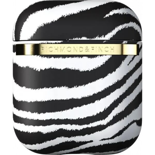 Richmond & Finch Etui ochronne Zebra do AirPods czarno-białe