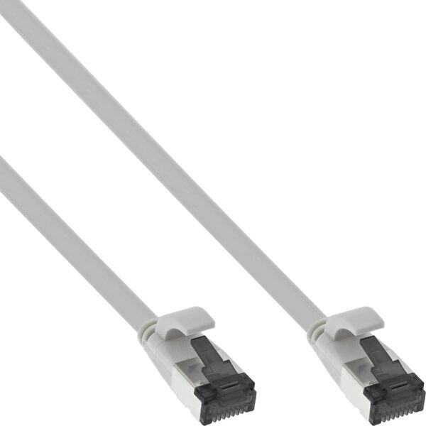 InLine InLine® Flat patch cable, U/FTP, Cat.8.1, TPE halogen free, grey, 0,5m