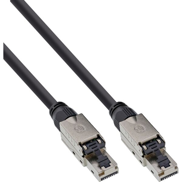 InLine InLine® Patch cable, U/UTP, Cat.6A, halogen-free, AWG23 copper, black, 50m