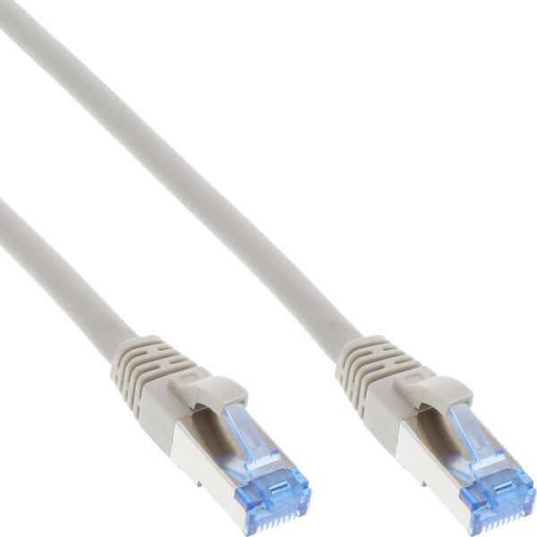 InLine 100pcs. Bulk-Pack InLine® Patch Cable S/FTP PiMF Cat.6A halogen free 500MHz grey 0.5m