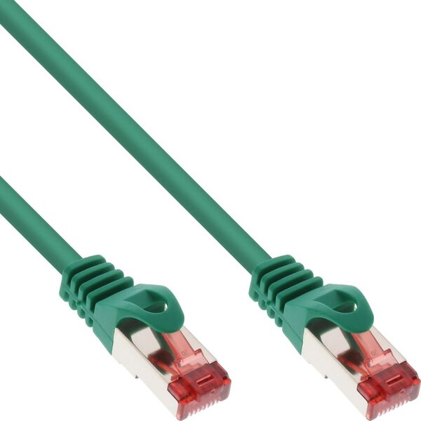 InLine 70pcs. Bulk-Pack InLine® Patch Cable S/FTP PiMF Cat.6 250MHz PVC copper green 1m