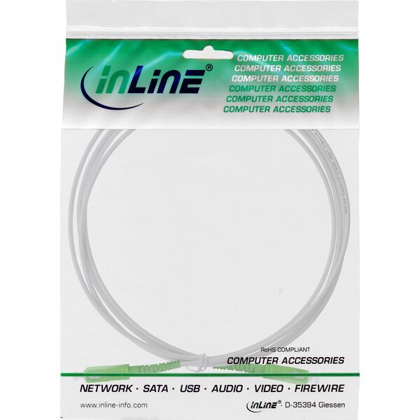 InLine InLine® Fiber Optical Simplex Cable, FTTH, SC/APC 8° to SC/APC 8°, 9/125µm, OS2, 3m