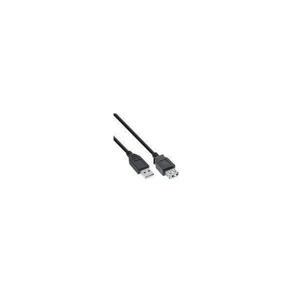 Kabel USB InLine USB-A - USB-A 2 m Czarny (34602B)