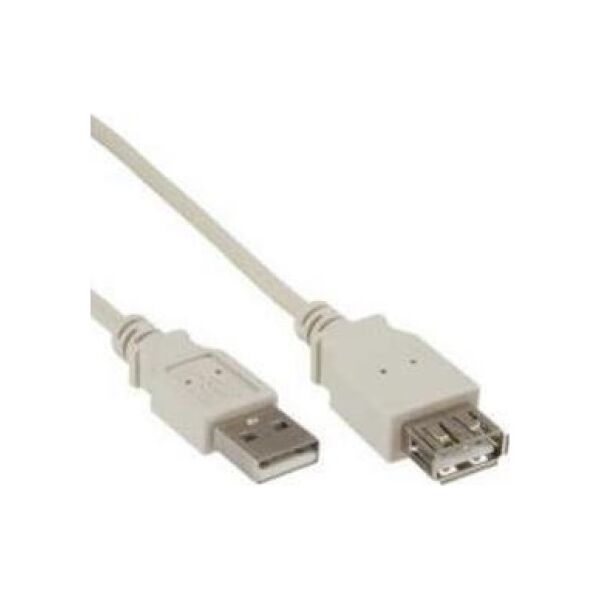 Kabel USB InLine USB-A - USB-A 0.5 m Biały (34650X)