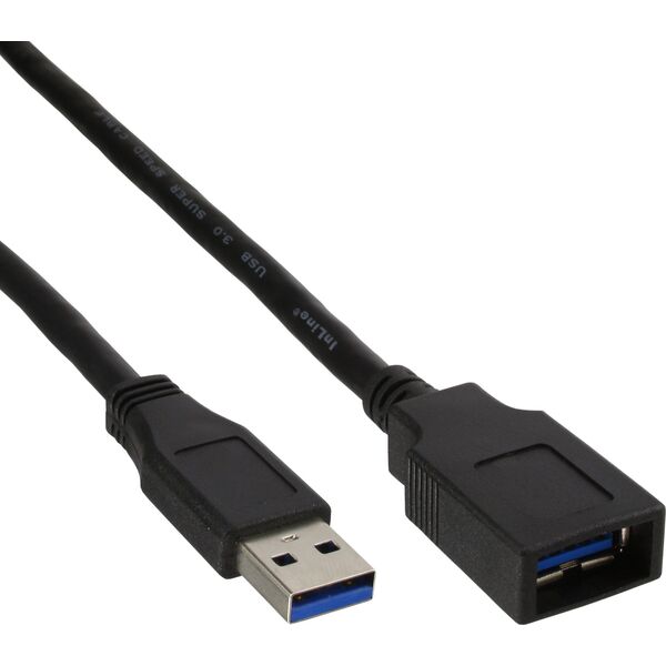 Kabel USB InLine USB-A - USB-A 2 m Czarny (B-35620)