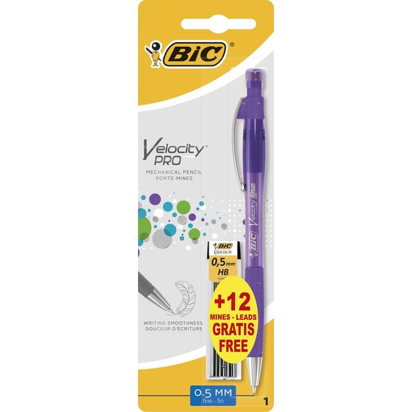 Bic OŁÓWEK Z GUMKĄ VELOCITY PRO BIC 0.5MM MMP BLISTER 1+12SZT