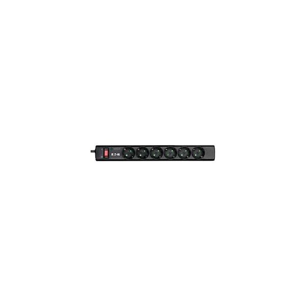 Listwa zasilająca Eaton Protection Strip przeciwprzepięciowa 6 gniazd 1 m czarna (PS6D)
