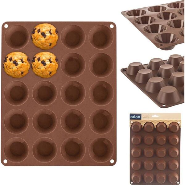Orion Forma silikonowa foremka do pieczenia mini muffinek na muffinki małe babeczki 20 sztuk