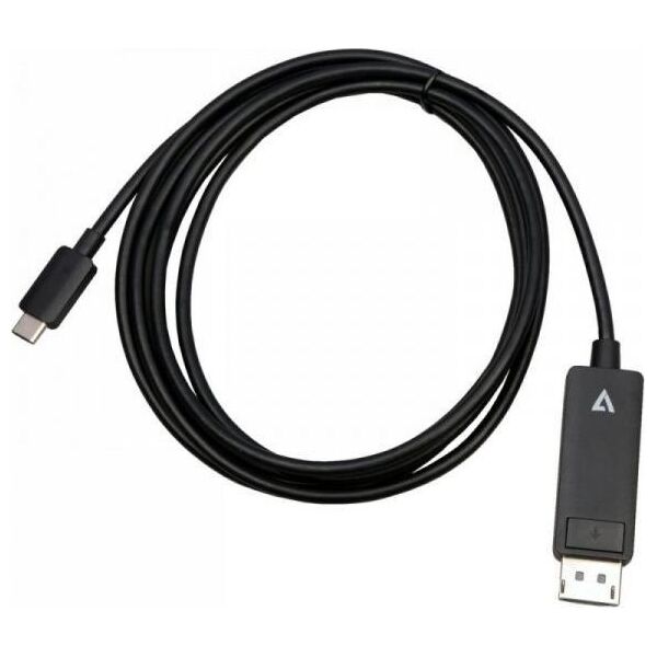 Kabel USB V7 USB-C - DisplayPort 2 m Czarny (V7USBCDP14-2M)