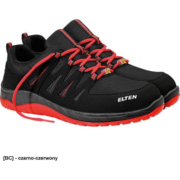 Elten Batai ELTEN Maddox Black Red Low ESD S3 SRC, juodi/raudoni 43
