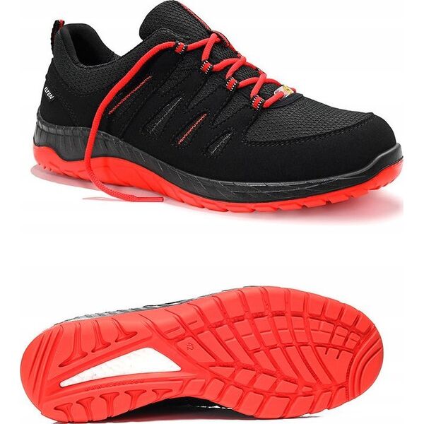 Elten Batai ELTEN Maddox Black Red Low ESD S3 SRC, juodi/raudoni 47
