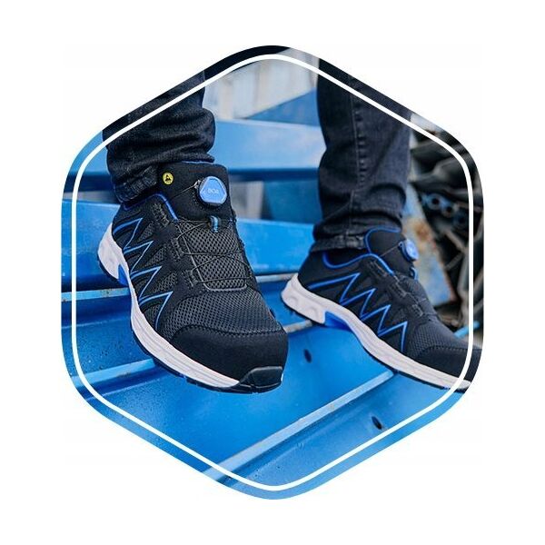 Elten Batai ELTEN Speedy Boa Black Blue Low ESD S1P, juodi/melyni 42