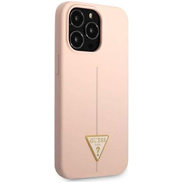 Guess Guess GUHCP13LSLTGP iPhone 13 Pro / 13 6,1" różowy/pink hardcase Silicone Triangle