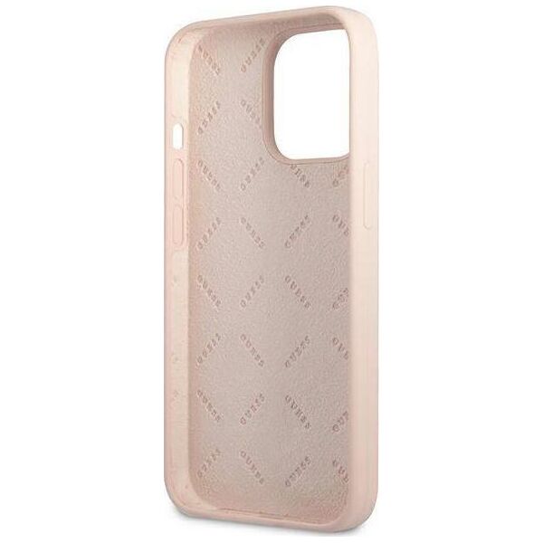 Guess Guess GUHCP13LSLTGP iPhone 13 Pro / 13 6,1" różowy/pink hardcase Silicone Triangle