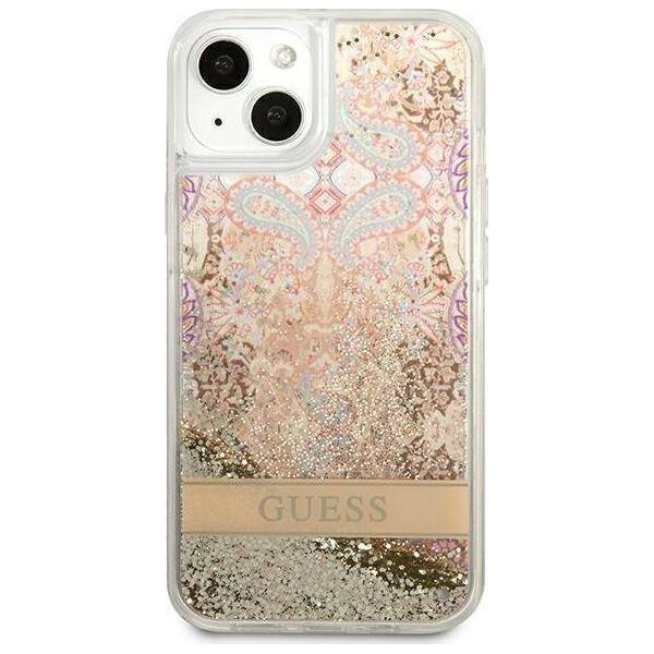 Guess Guess GUHCP13SLFLSD iPhone 13 mini 5,4" złoty/gold hardcase Paisley Liquid Glitter