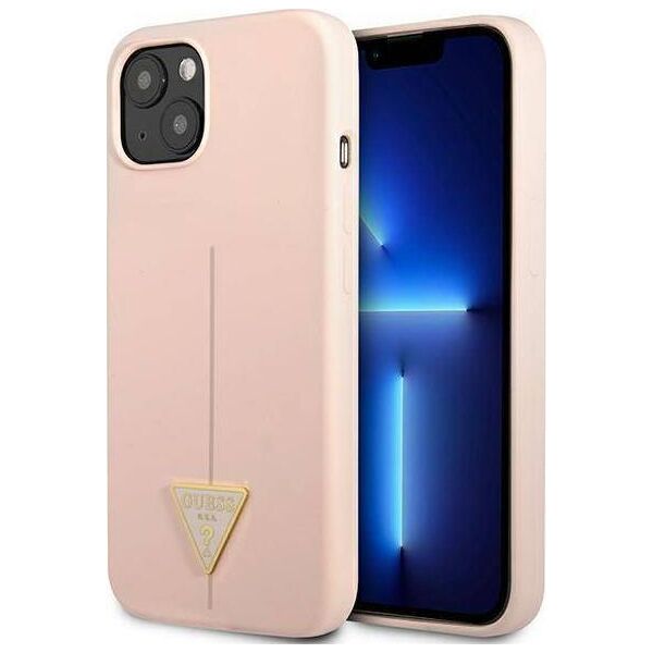 Guess Guess GUHCP13SSLTGP iPhone 13 mini 5,4" różowy/pink hardcase Silicone Triangle