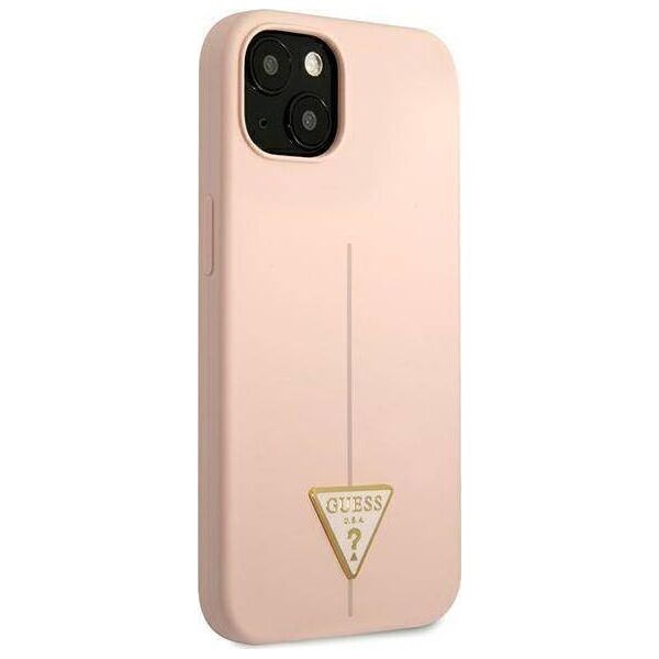 Guess Guess GUHCP13SSLTGP iPhone 13 mini 5,4" różowy/pink hardcase Silicone Triangle