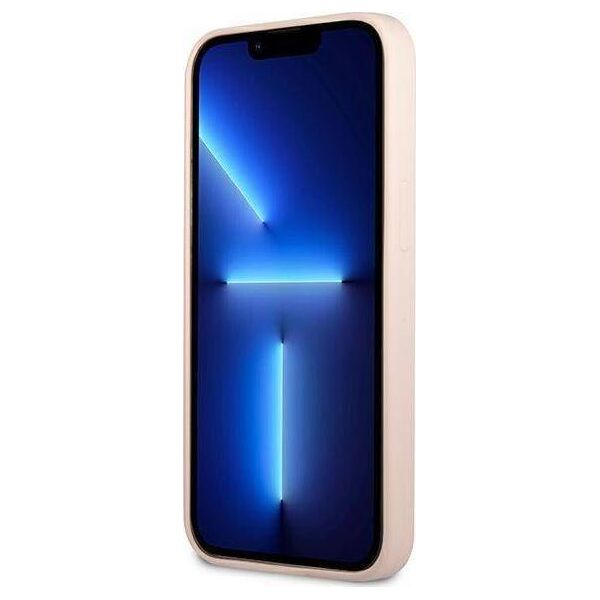 Guess Guess GUHCP13SSLTGP iPhone 13 mini 5,4" różowy/pink hardcase Silicone Triangle