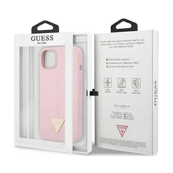 Guess Guess GUHCP13SSLTGU iPhone 13 mini 5,4" fioletowy/purple hardcase Silicone Triangle