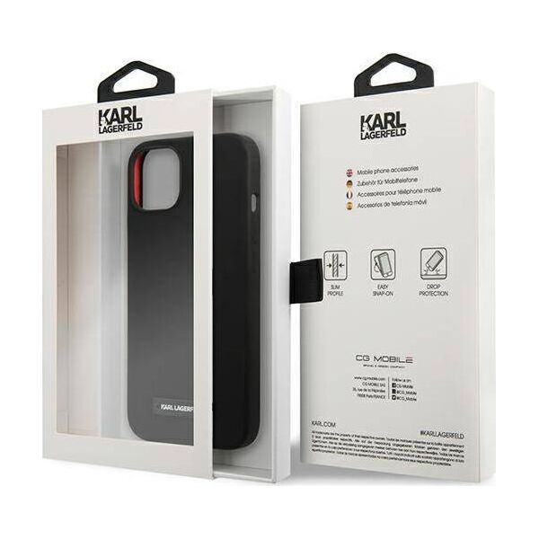 Karl Lagerfeld Karl Lagerfeld KLHCP13MSLMP1K iPhone 13 6,1" hardcase czarny/black Silicone Plaque