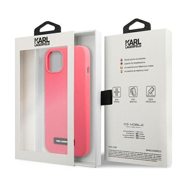 Karl Lagerfeld Karl Lagerfeld KLHCP13SSLMP1PI iPhone 13 mini 5,4" hardcase fuksja/fuchsia Silicone Plaque