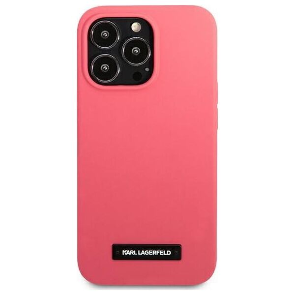 Karl Lagerfeld Karl Lagerfeld KLHCP13XSLMP1PI iPhone 13 Pro Max 6,7" hardcase fuksja/fuchsia Silicone Plaque