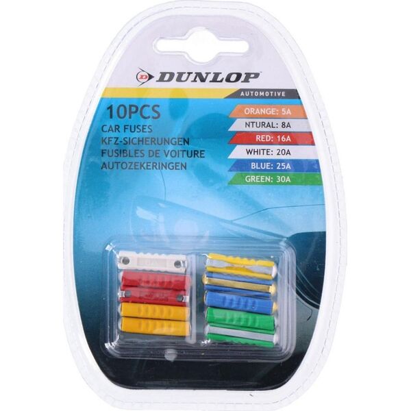 Dunlop Zestaw bezpieczników samochodowych DUNLOP 10szt
