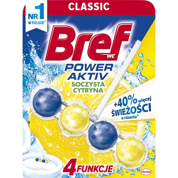Bref Zawieszka WC kulki BREF POWER ACTIV CH-lkkbpkole0050x010 Lemon 50g