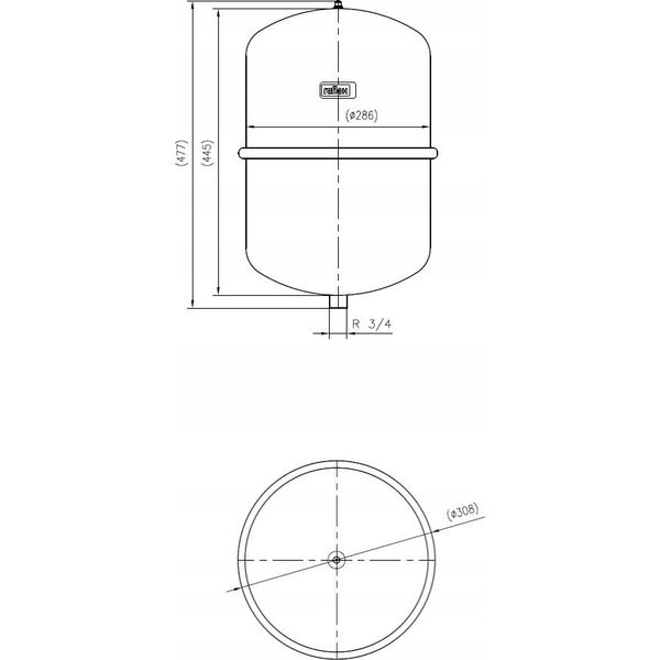 Reflex Naczynie wzbiorcze Reflex N 25 4 bar / 70°C szare