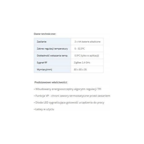 Salus Bezprzewodowy, natynkowy, elektroniczny regulator temperatury sieci ZigBEE -dobowy . 2xAA, biały