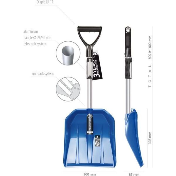 Prosperplast Łopata do śniegu Nanga Car Telescopic
