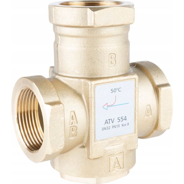 Afriso Zawór temperaturowy ATV 554, DN32, Rp1 1/4", kvs 9, 50°C