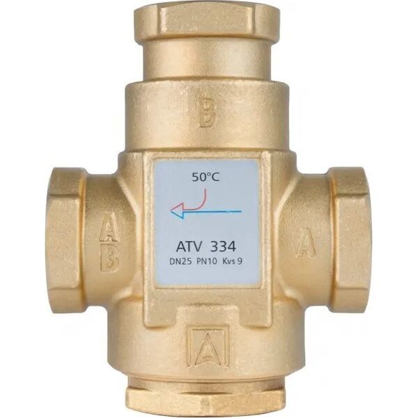 Afriso Zawór temperaturowy ATV 334, DN25, Rp1", kvs 9, 50°C