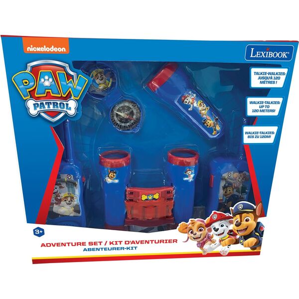 Lexibook Zestaw przygodowy Paw Patrol z krótkofalówkami do 120 m, lornetką i kompasem