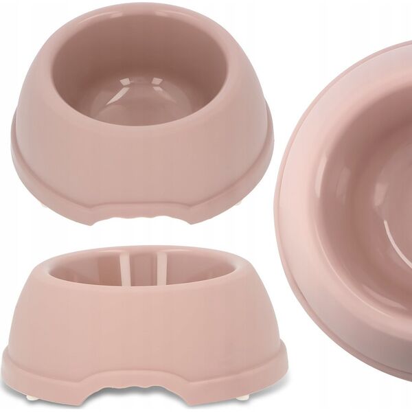 Barry King Miska plastikowa dla psów S, 0,38L, beżowa, śr. 17cm,