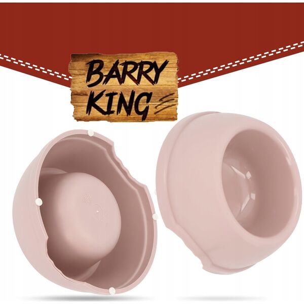 Barry King Miska plastikowa dla psów S, 0,38L, beżowa, śr. 17cm,