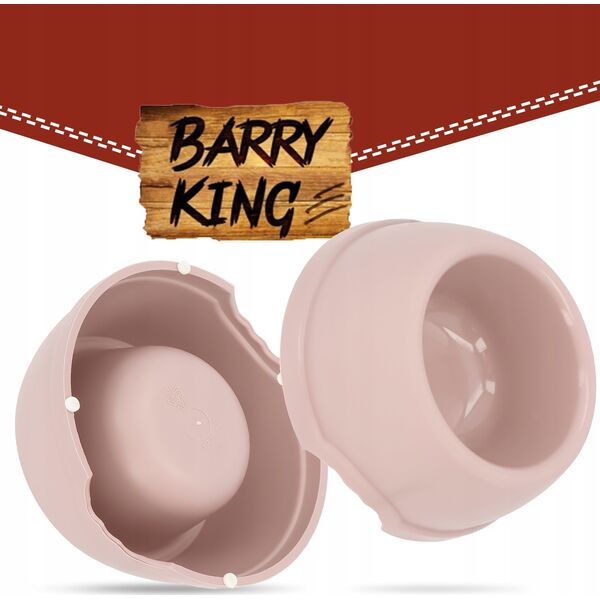 Barry King Miska plastikowa dla psów L, 1,3L, beżowa, śr. 24,5cm,
