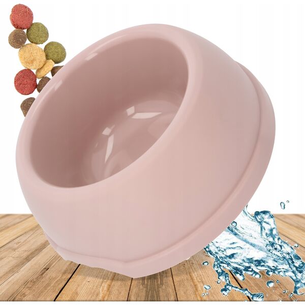 Barry King Miska plastikowa dla psów L, 1,3L, beżowa, śr. 24,5cm,