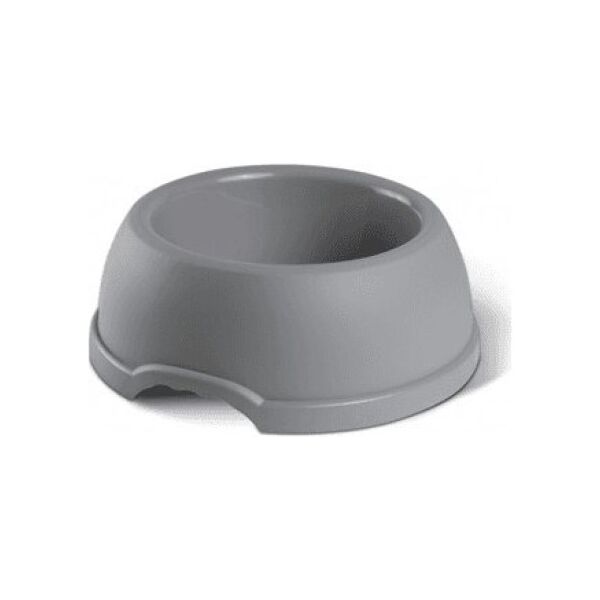 Barry King Miska plastikowa dla psów L, 1,3L, szara, śr. 24,5cm,