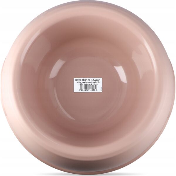 Barry King Miska plastikowa dla psów XL, 2,25L, beżowa, śr. 29cm,