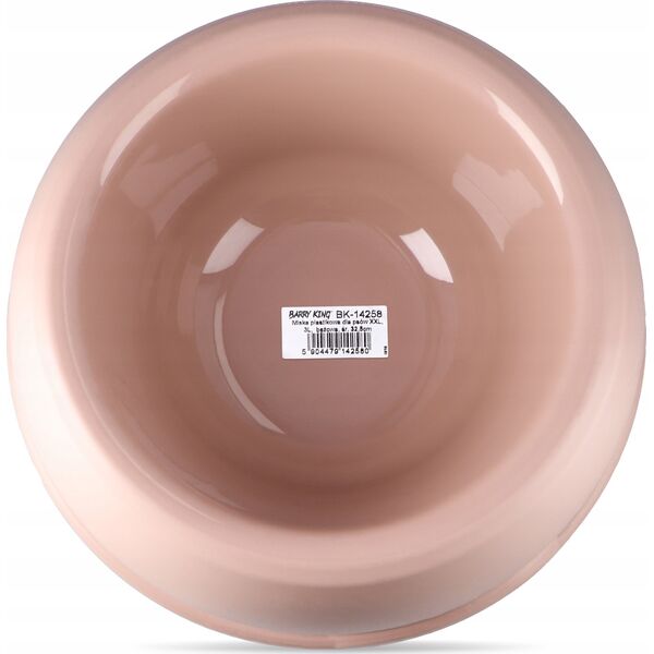 Barry King Miska plastikowa dla psów XXL, 3L, beżowa, śr. 32,5cm,