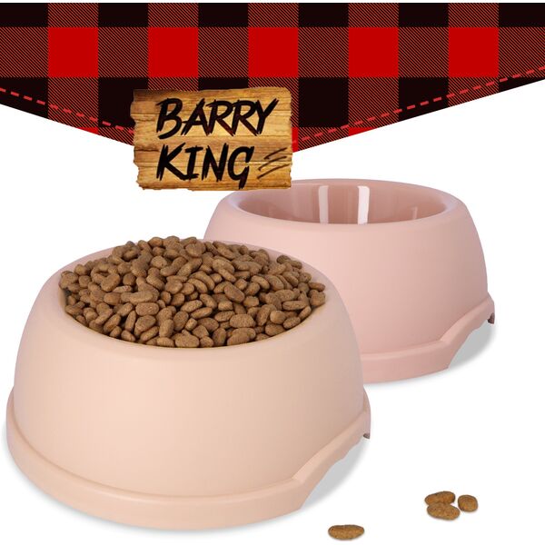 Barry King Miska plastikowa dla psów XXL, 3L, beżowa, śr. 32,5cm,