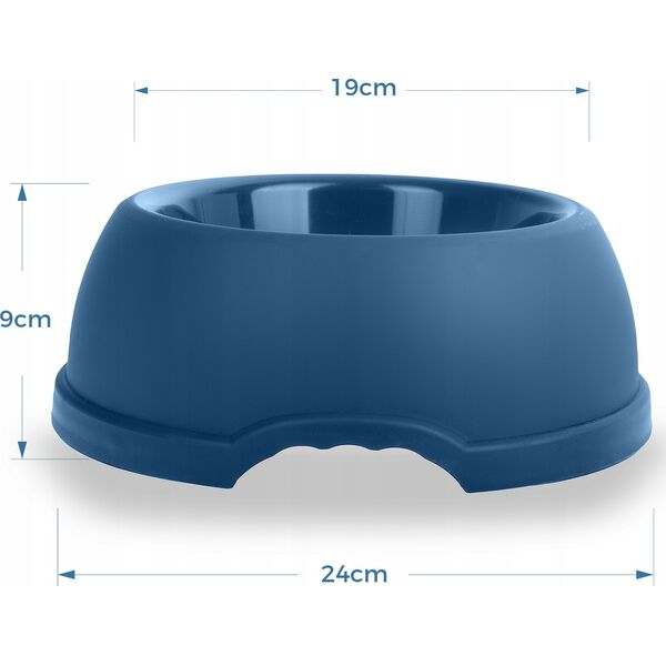 Barry King Miska plastikowa dla psów XXL, 3L, granatowa, śr. 32,5cm,