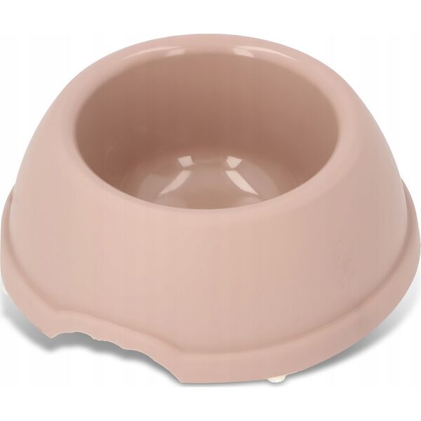 Barry King Miska plastikowa dla psów i kotów XS, 0,25L, beżowa, śr. 15cm,