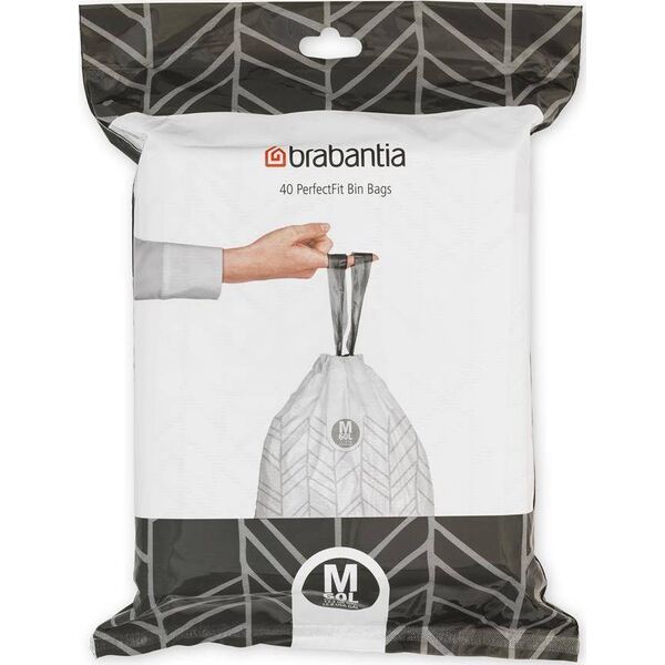 Brabantia Worki na śmieci PerfectFit rozmiar M 60L 40szt 138829