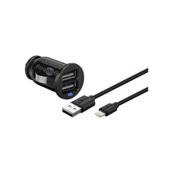 Ładowarka Goobay Zestaw do ładowania w samochodzie Apple Lightning (12W/2.4A)