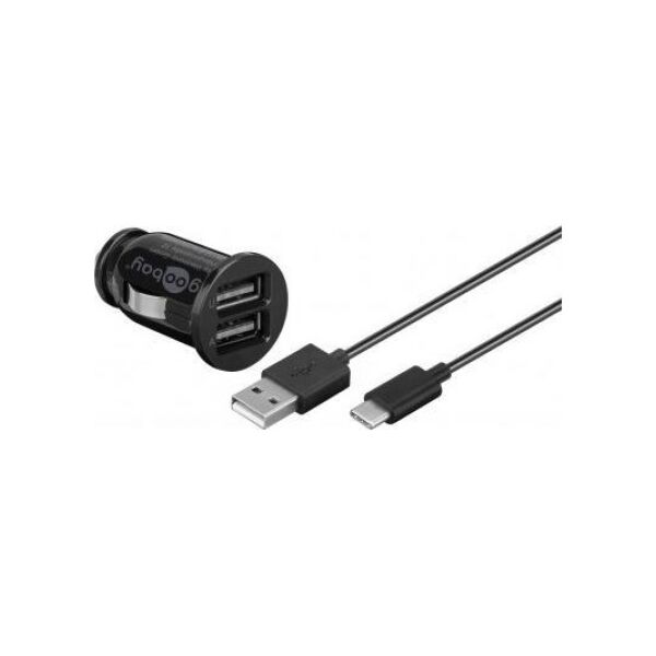 Ładowarka Goobay Zestaw do ładowania w samochodzie USB Type-C (12W/2.4A)