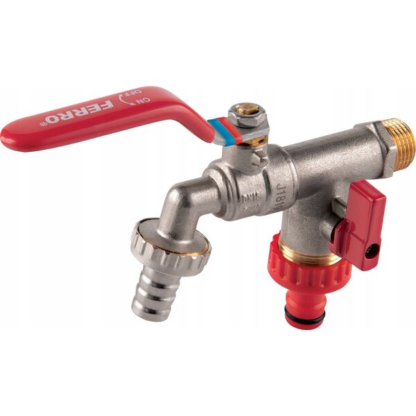 Ferro KCD2 ZAWÓR CZERP.KULOWY Z 2 PRZYŁ. 1", 3/4" FERRO // ZKC.25/20-COMFORT-FER